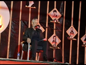 نوای عرفانی حاج محمد کریمی در وداع شاهرود با شهید گمنام