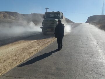 آغاز عملیات روکش آسفالت محور میامی-جاجرم؛ تامین ایمنی در دستور کار است