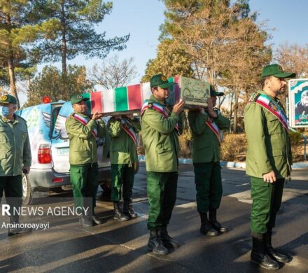 تشییع پیکر مطهر شهید گمنام در نیشابور