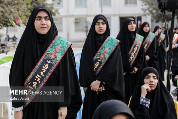 تشییع و تدفین شهید گمنام در دانشگاه فرهنگیان پردیس شهید بهشتی بندرعباس