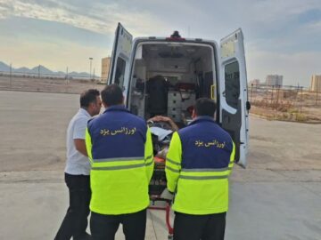 میرجلیلی: بالگرد اورژانس استان یزد جهت نجات جان بیمار به پرواز درآمد