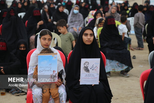 تشییع و خاکسپاری پیکر مطهر شهید گمنام در روستای پالور سیریک