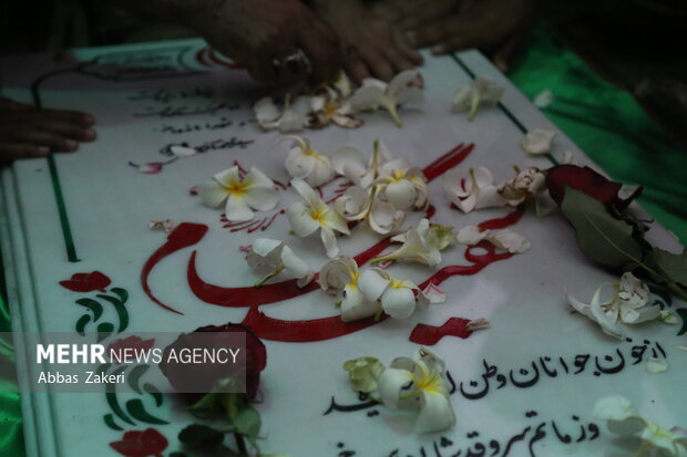 تشییع و خاکسپاری پیکر مطهر شهید گمنام در روستای پالور سیریک