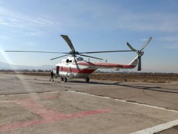 تخصیص بالگرد امدادی به هلالاحمر کرمانشاه برای تقویت پوشش عملیات نجات